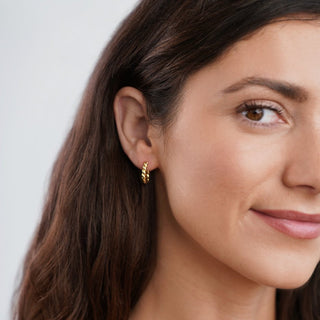 Mya | Luna Gold Twist Earrings