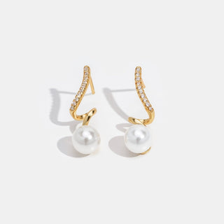 Elora | Tam Pearl Wave Earrings