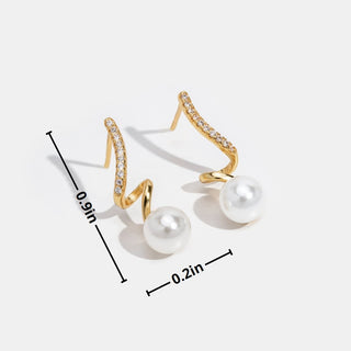 Elora | Tam Pearl Wave Earrings