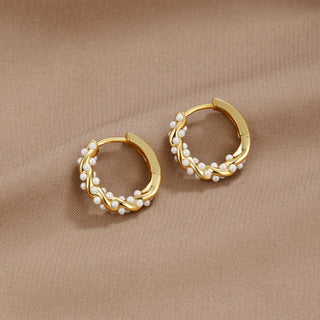 Giselle | Vale Pearl Hoop Earrings
