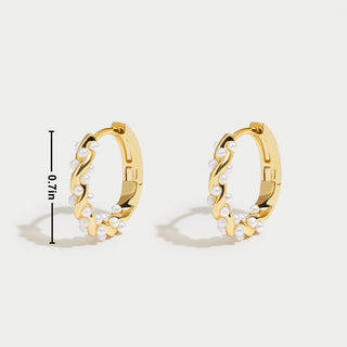 Giselle | Vale Pearl Hoop Earrings